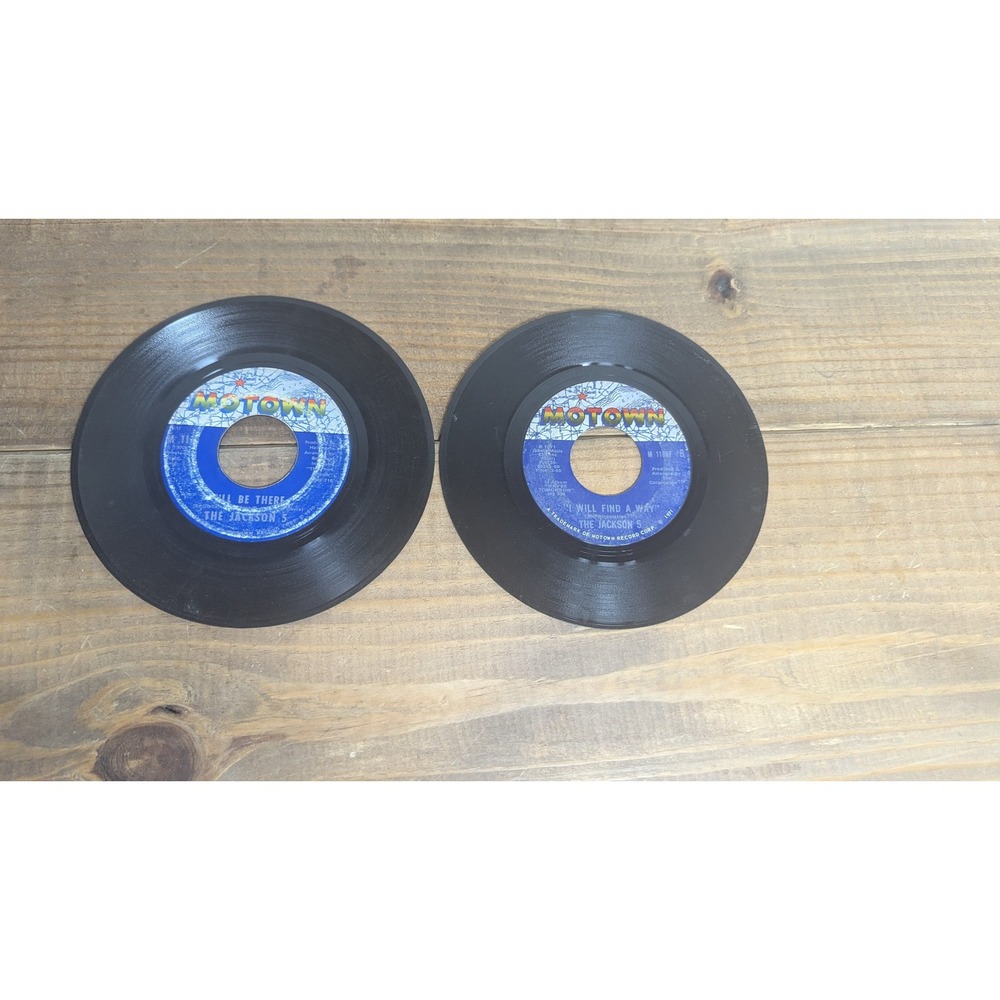 The Jackson 5 Motown 45 RPM Vinyl Records I'll Be There Maybe Tomorrow Set of 2
